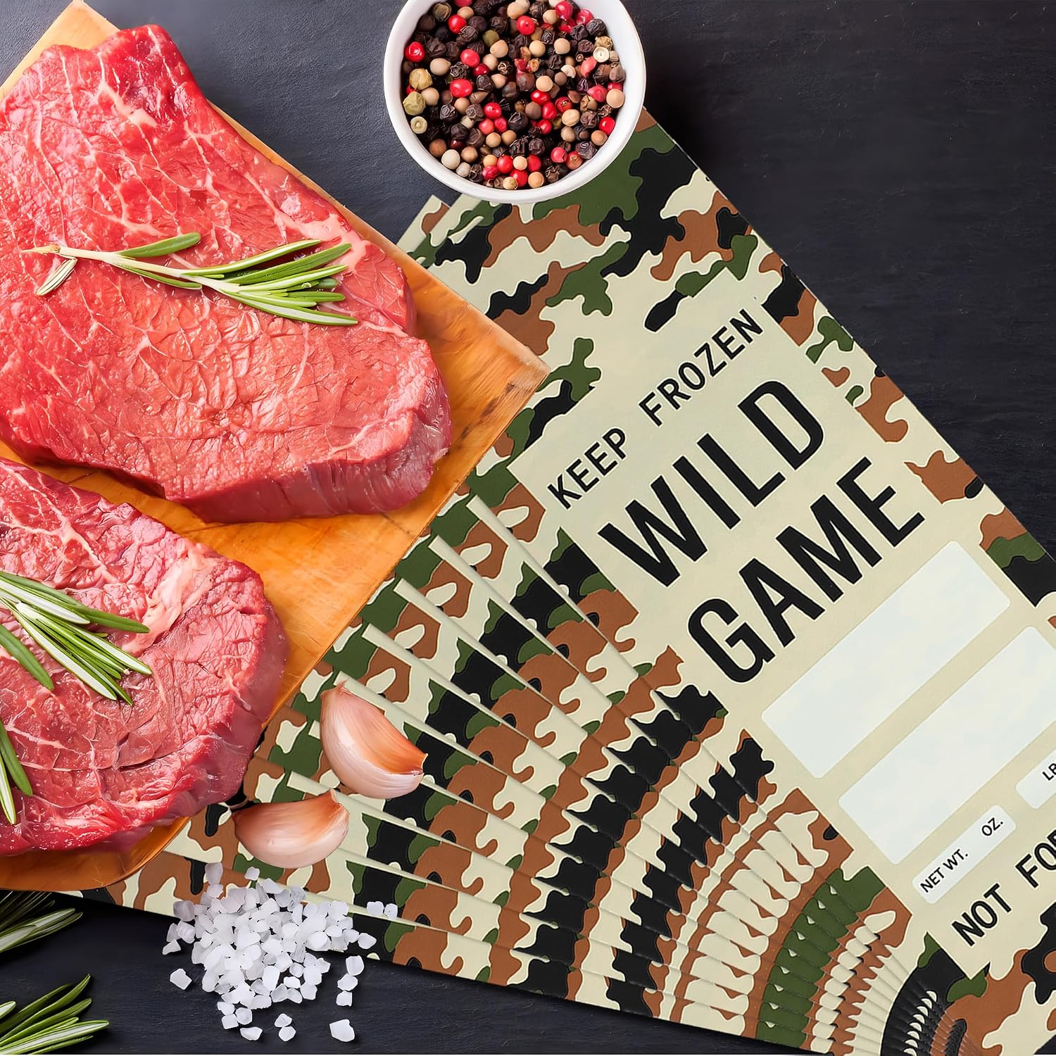 100 Pack Wild Game Bags for Freezer Storage 1 Lb Ground Meat Bags Wild Game Meats Processing Bag for Packaging Meat Preventing Freezer Burn image 4