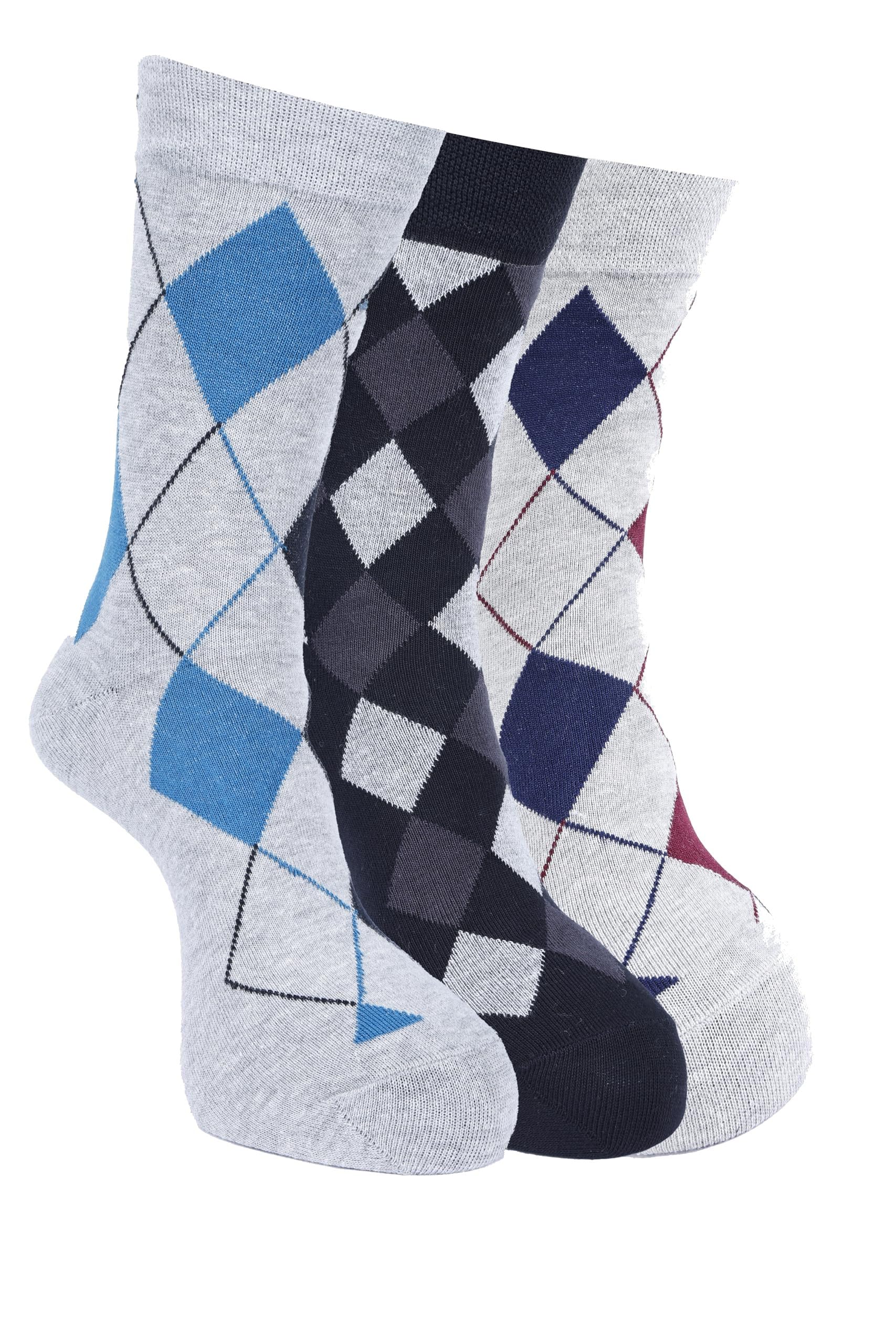 force nxt BY Dollar Full Length Cotton Comfort Socks for Men, Compact Cotton Stretch Crew/Mid Calf Length Socks (Free Size Pack of 3)-picture-37