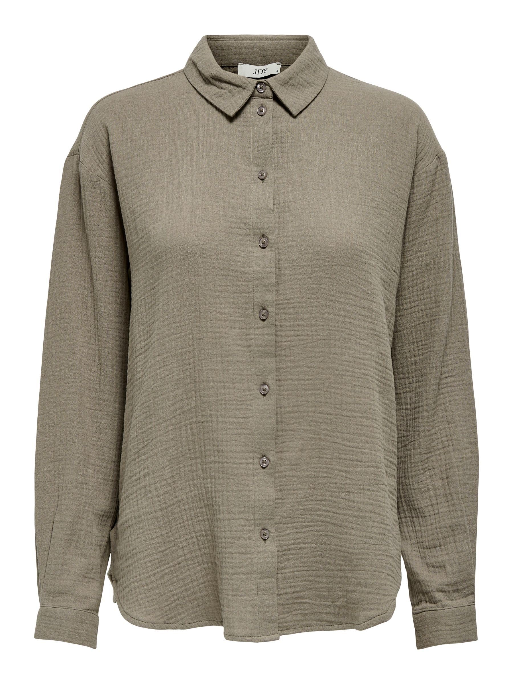 JDY Damen Musselin-Bluse JDYTheis Langarm