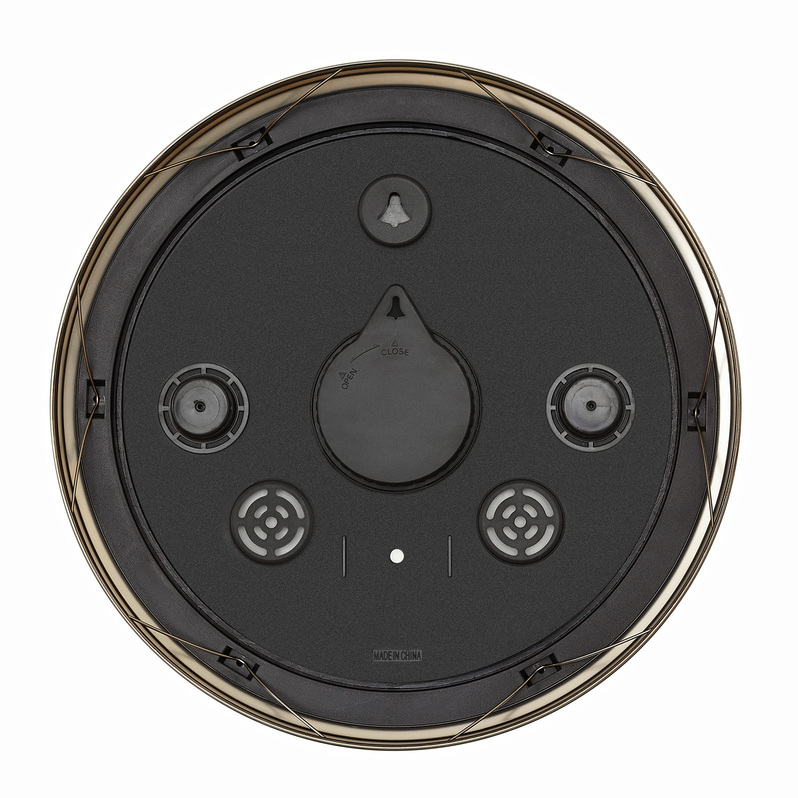 TFA Dostmann Reloj de Pared analógico XL para Exteriores, 60.3067.02, con diseño Retro, Resistente a Salpicaduras, Metal y Cristal, para terraza o balcón, Color Blanco
