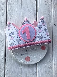 CORONA TELA CUMPLEAÑOS NIÑA INFANTIL ROSA DIBUJOS BAILARINAS NÚMEROS 1 AL 9 ROSAS ENTREGA 1 O 2 DÍAS