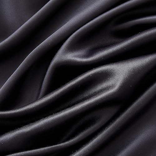 Miniatura 7 de HLC.ME Oxford - Cortinas negras de 72 pulgadas de largo, cortinas negras para dormitorio, absorben el sonido, con aislamiento térmico, paneles