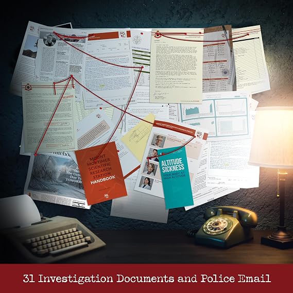 Cryptic Killers Unsolved Murder Mystery Game - Cold Case Files Investigation Detective Evidence & Crime File - Individuals, Date Nights & Party Games- Murder on Mount Mortimer