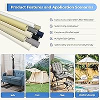 Vista 37 de KING MOUNTAIN Parche de reparación de lona de 9 x 11 pulgadas, 2 piezas, parche de tela impermeable autoadhesivo para sofás, tiendas de campaña