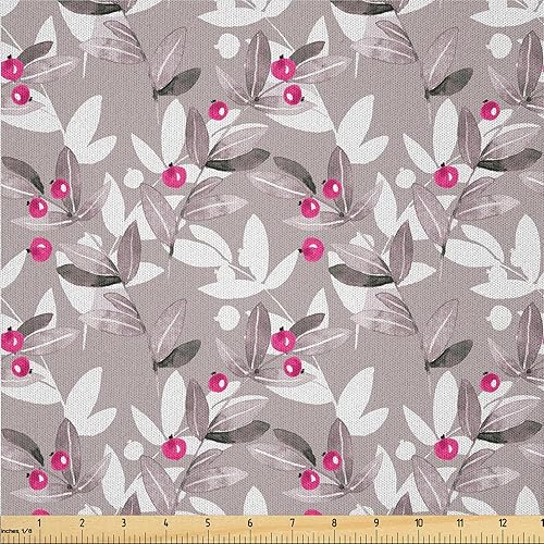 Miniatura 4 de Ambesonne The Yard, tela de plumas de pavo real, diseño retro ondulado de colores ondulados en la parte trasera morada, tela de microfibra para