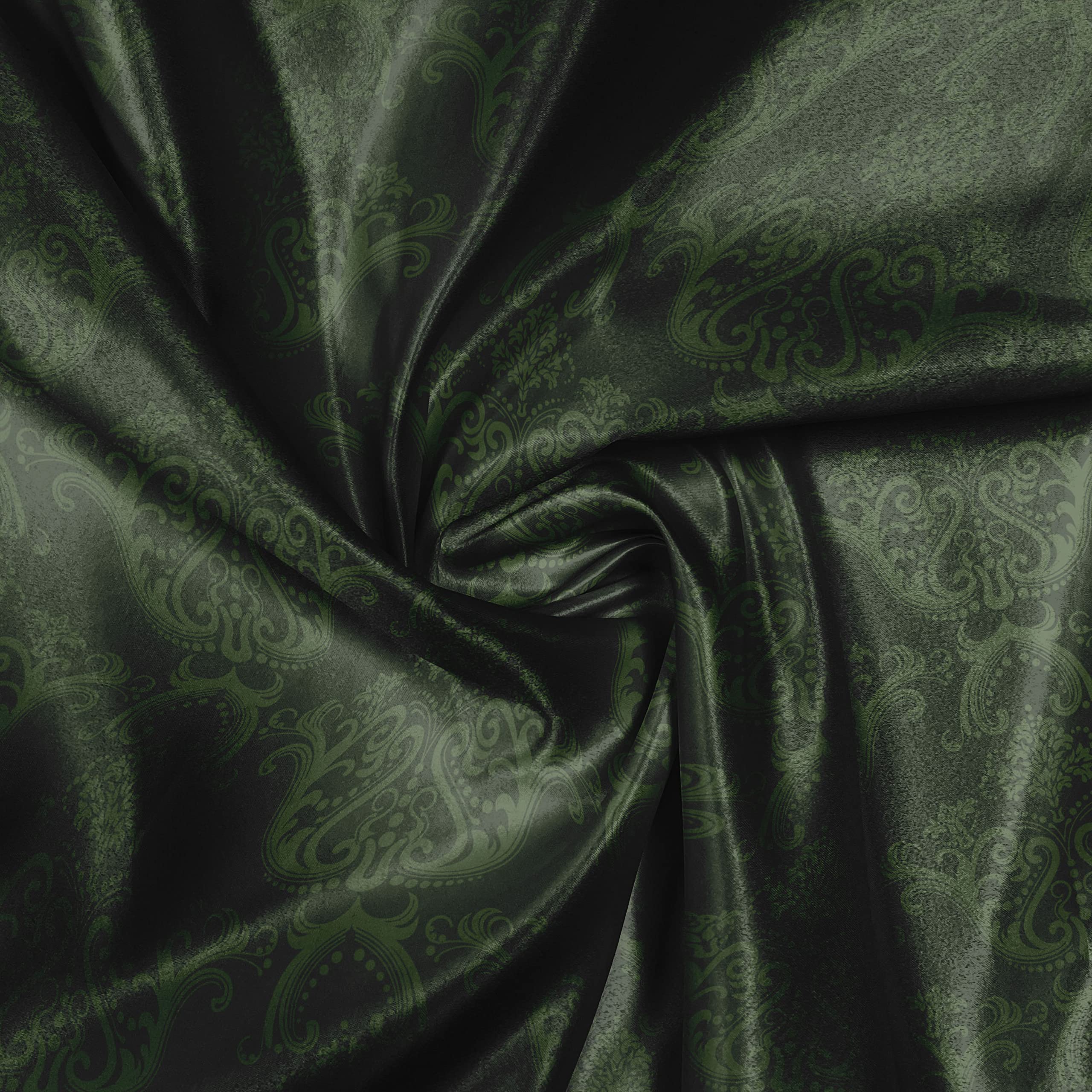 Amazon.com: Lunarable Hunter Green Fabric by The Yard