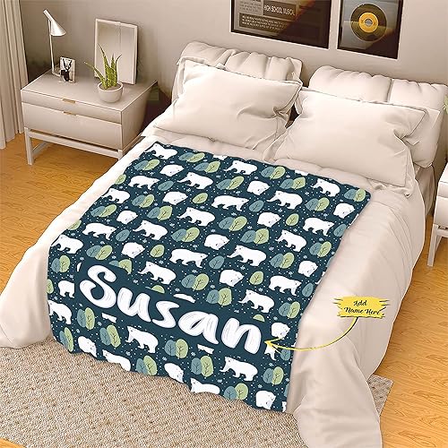 Miniatura 2 de Manta con nombre personalizado para niños, niños, niñas, bebé, regalo de familia, amigos, familiares para cumpleaños, Acción de Gracias, Navidad,
