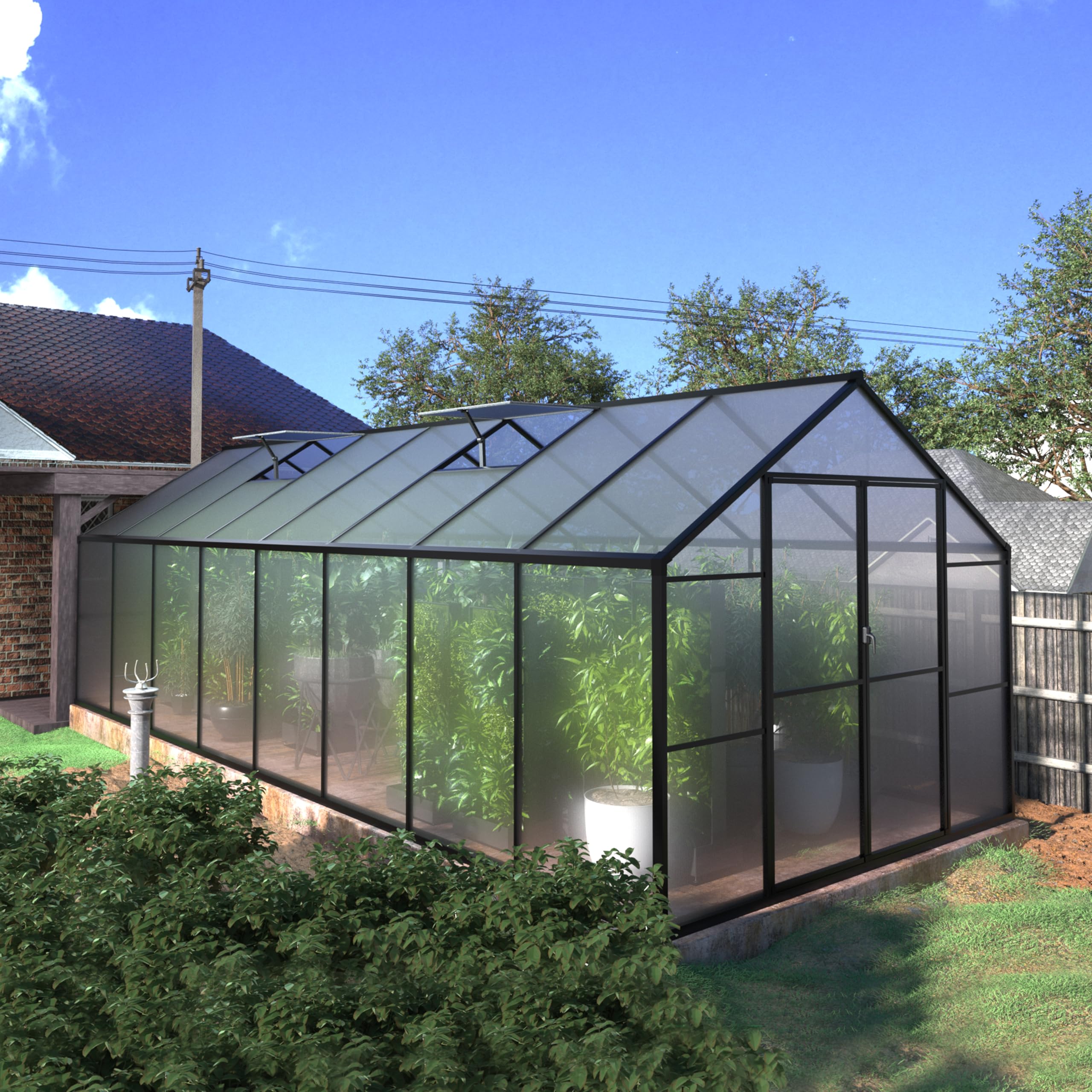 Amazon.com : MUPATER 8'x16' Polycarbonate Greenhouse Kit with