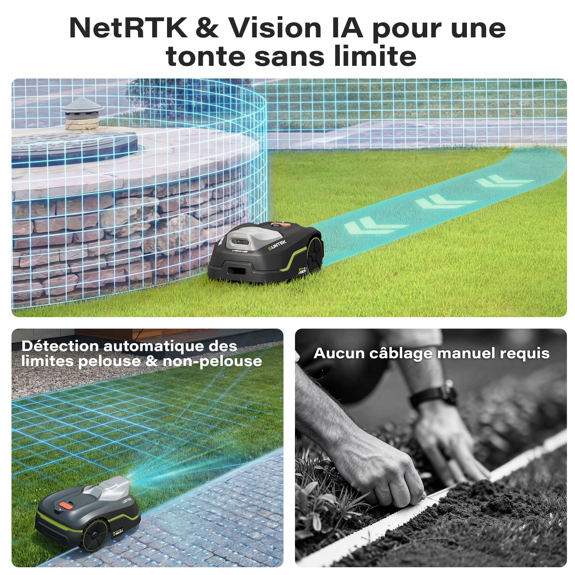 SUNTEK SRM3050 Robot Tondeuse sans Fil périphérique — vue 3