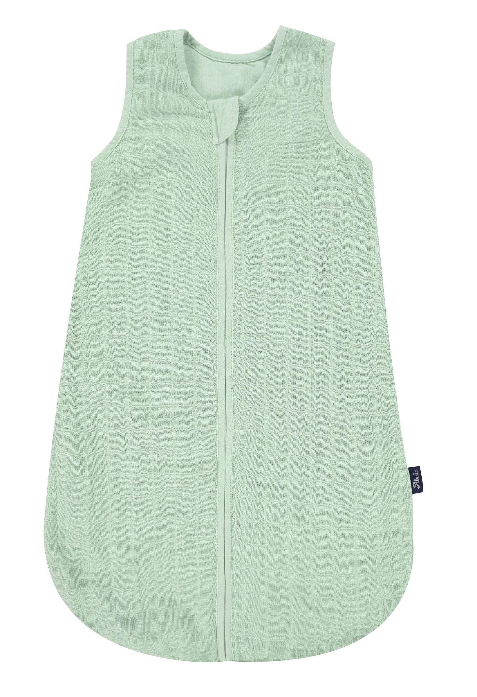 Kinderhaus Blaubär Alvi Babyschlafsack & Windel Blaubaer | Sommerschlafsack atmungsaktiv | Leichter Kinderschlafsack 100% Baumwolle waschbar | Baby Schlafsack ärmellos | Babyschlafsack Neugeborene