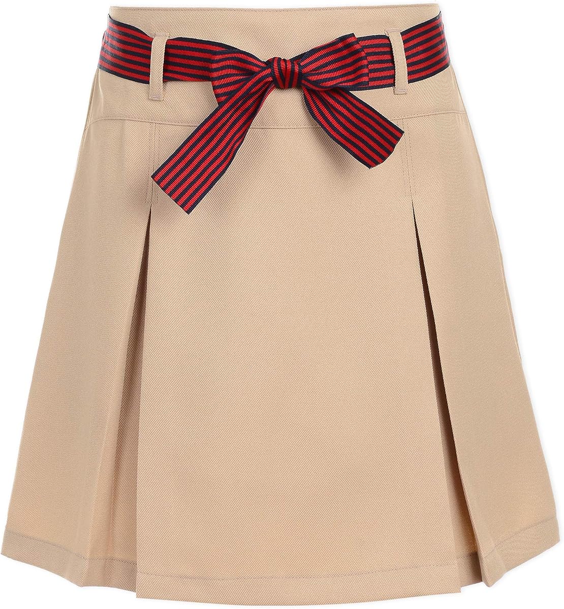 Nautica Falda plisada de uniforme escolar para niña con pantalones cortos, cintura de punto