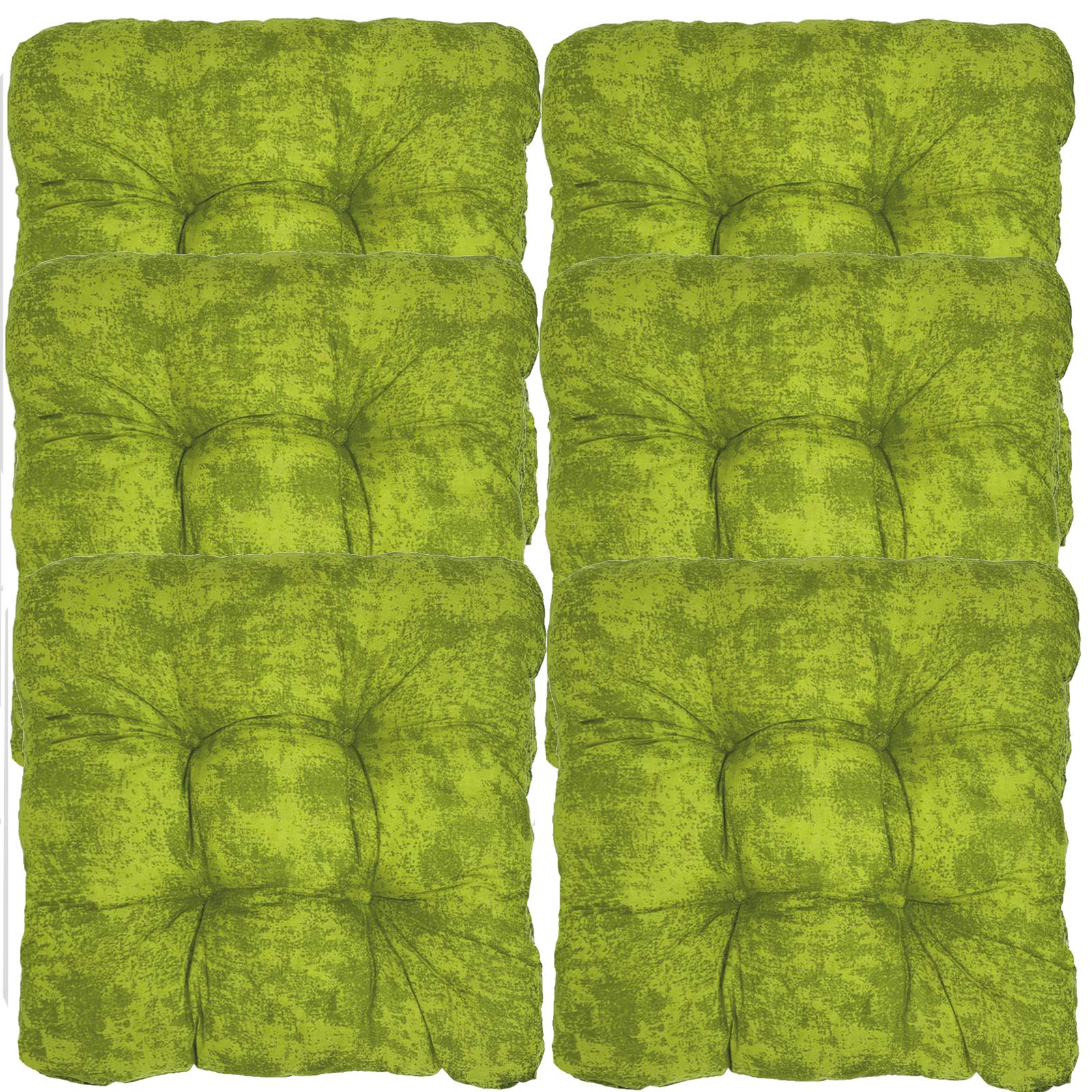 JEMIDI Cojín para sillas de interior y exterior - Cojín cuadrado acolchado para silla comedor jardín cocina terraza - 38 x 38 cm
