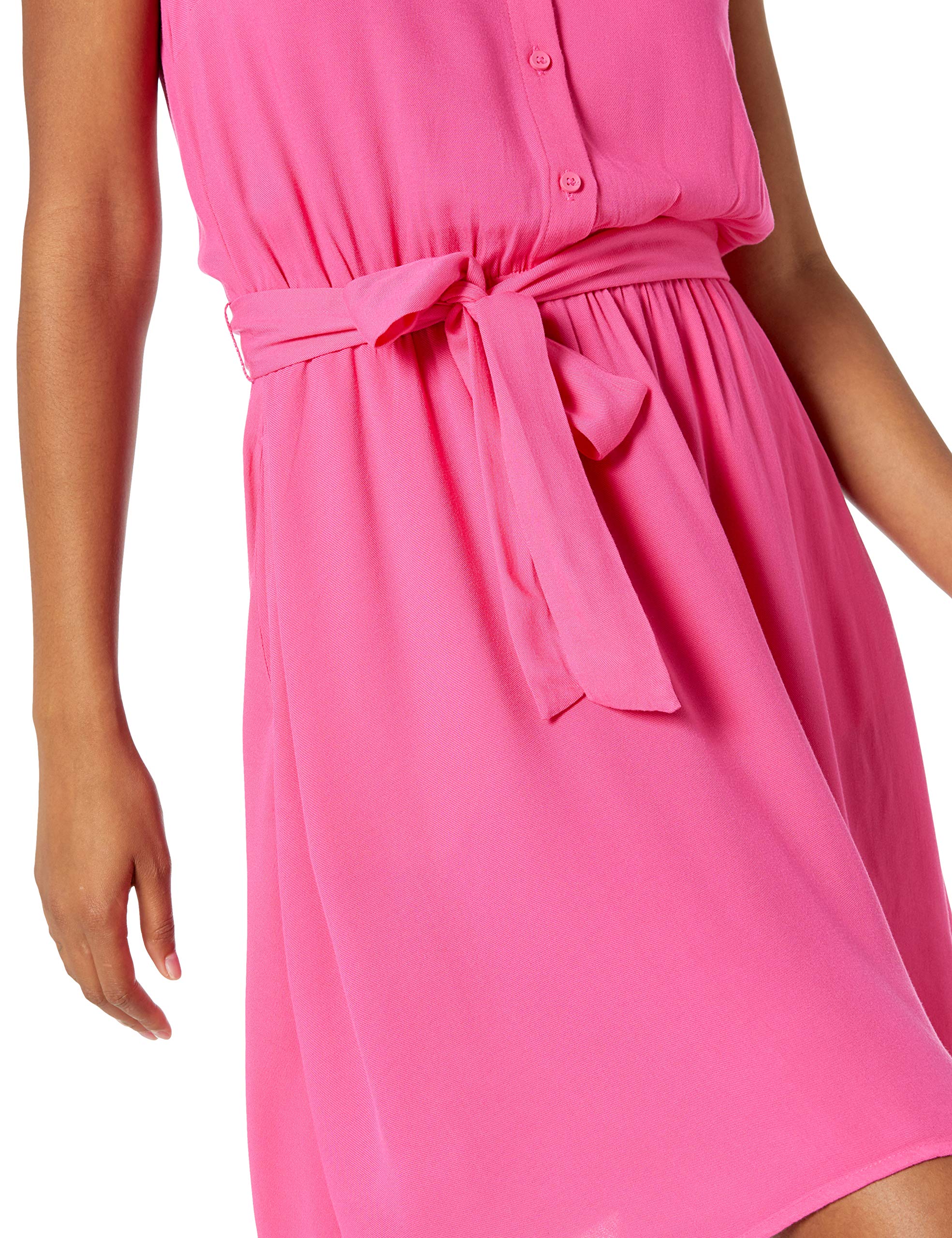 Amazon Essentials Abito Chemisier Senza Maniche in Tessuto dalla vestibilità Comoda Donna