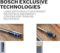 Vista 6 de BOSCH 85638M - Broca de enrutador de panel elevado Ogee con punta de carburo de 2-1/2 pulgadas x 5/8 pulgadas