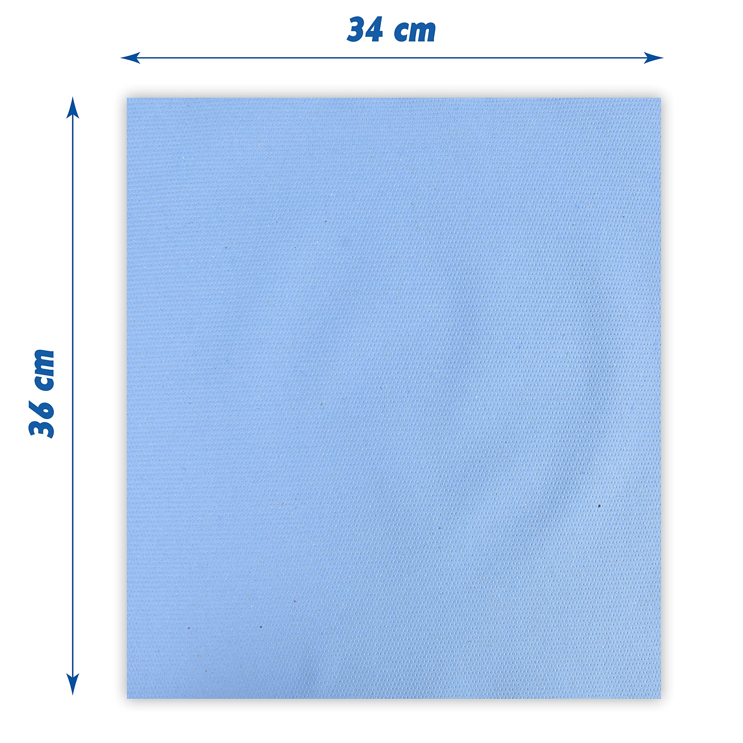 Funny AG-074 - Toallas de papel con 3 capas, 36 x 36 cm, 1000 hojas, color azul