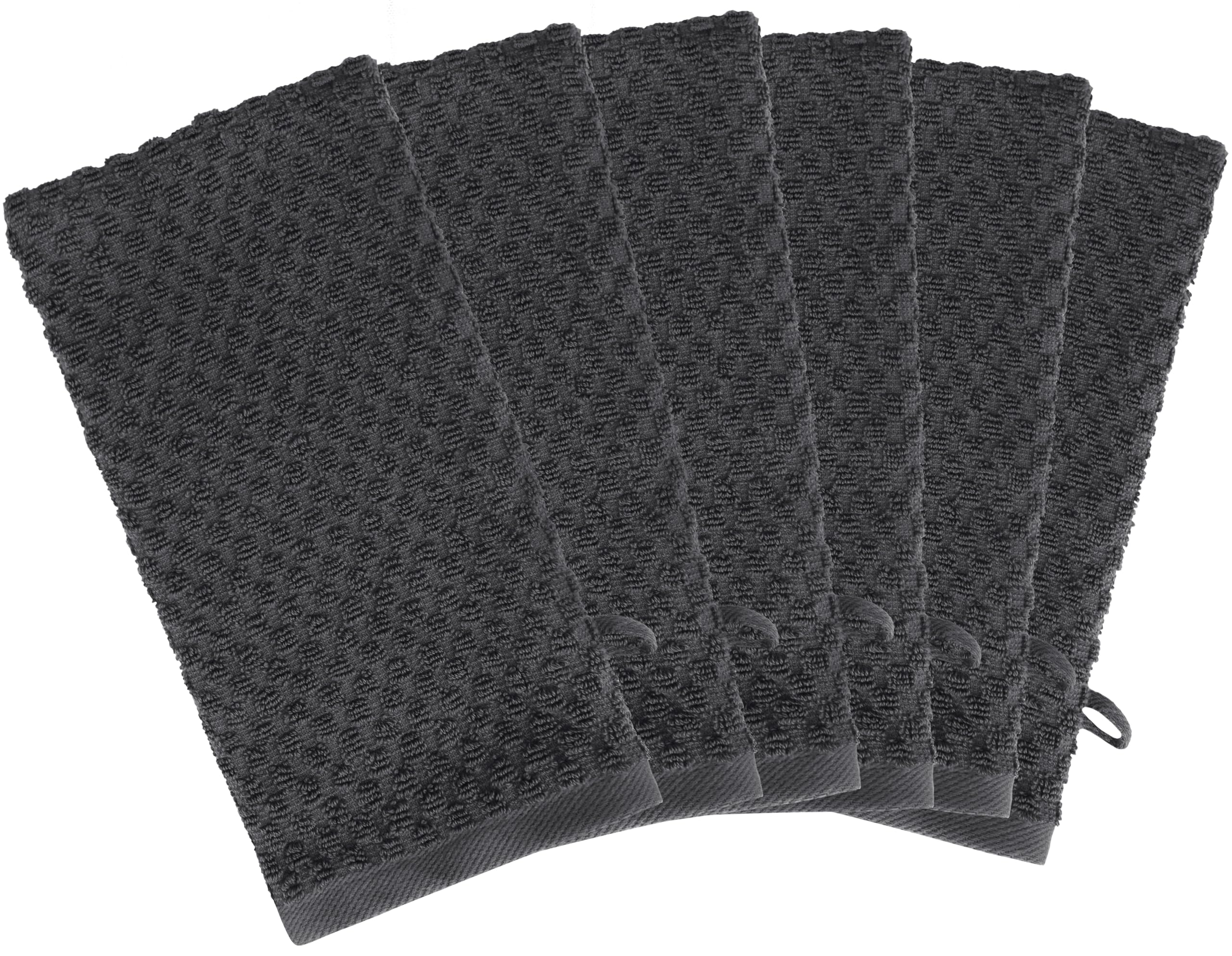 Gant de bain exfoliant en coton gaufré 14x25cm COTTON CRAFT x6