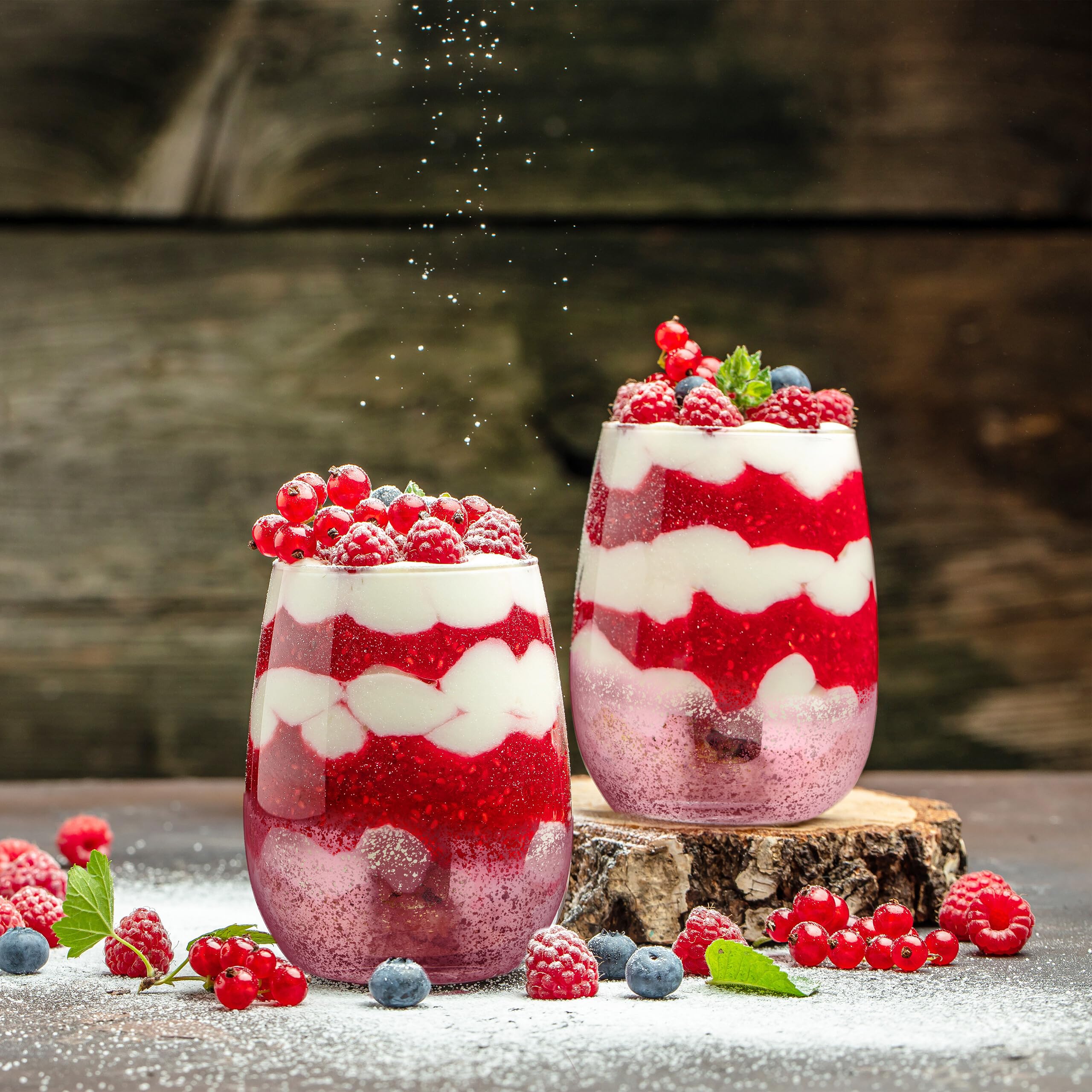 2 Bicchieri Da Vino Estivi Senza Stelo Con Motivo Anguria - 500 Ml Per Feste E Regali