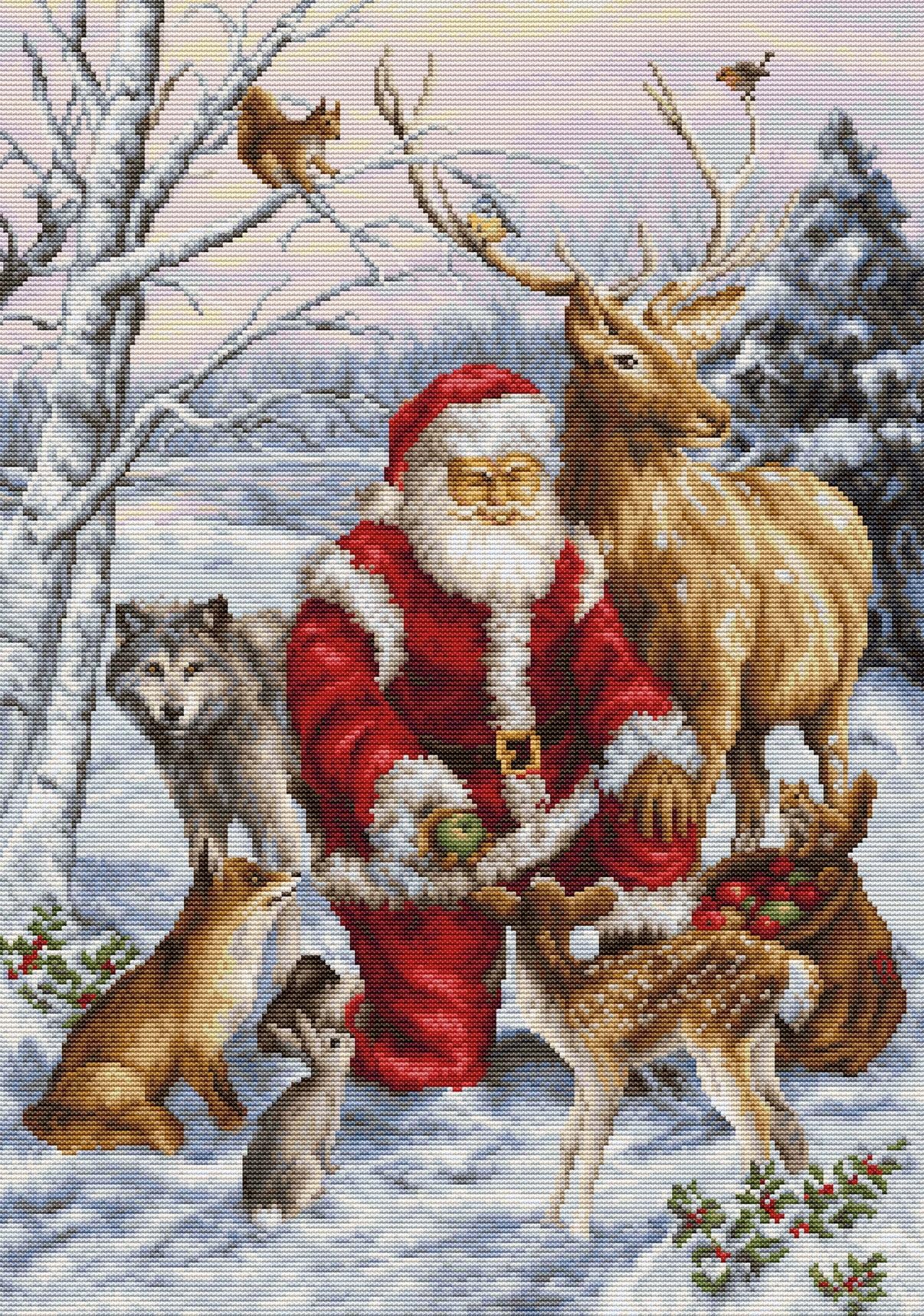 Luca-S The Forest Friends Cross Stitch Kit, Gold Collection, Bu5022