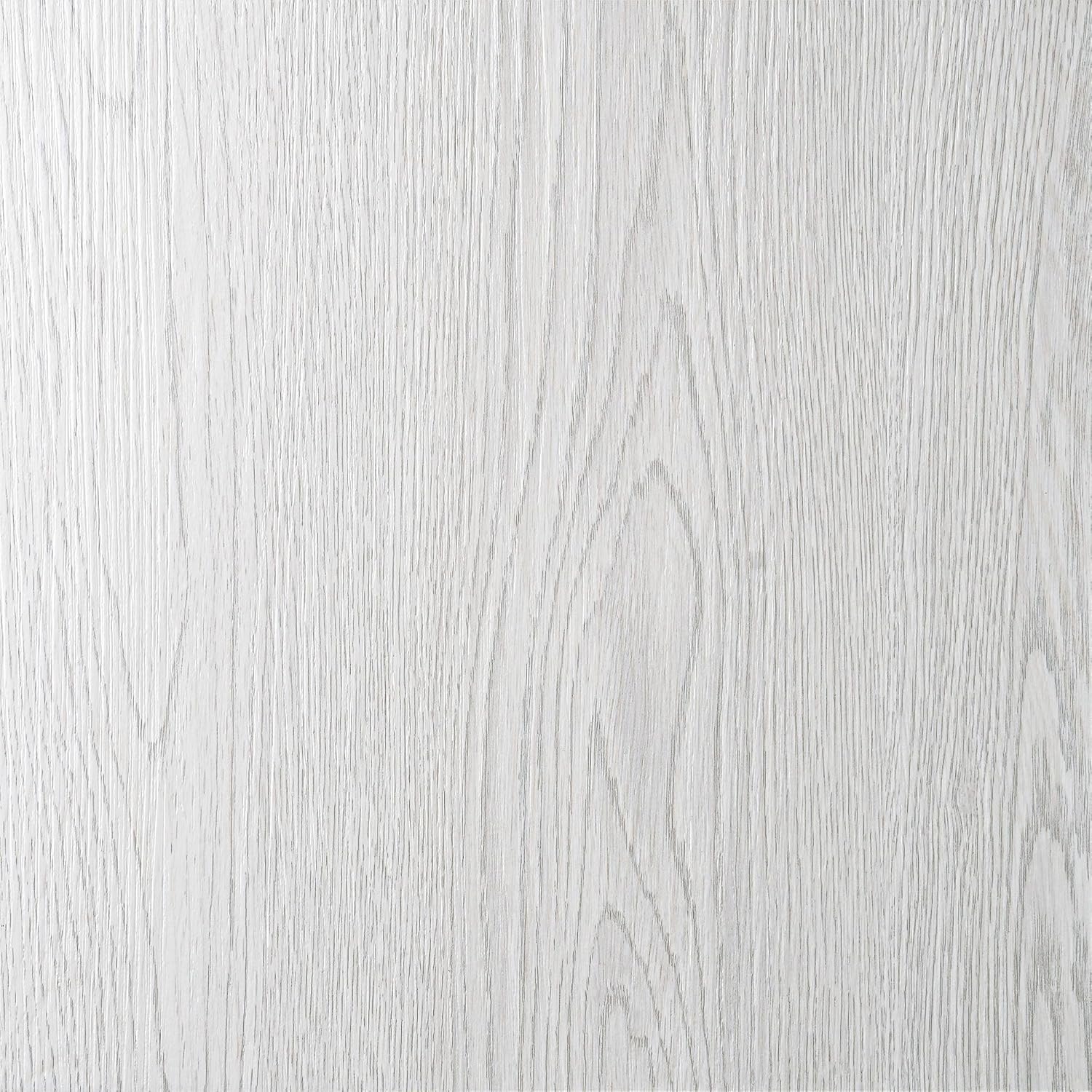 LaCheery 36-Pack Vinyl Tiles Peel and Stick Floor 12"x12" Wood Floor Tiles Peel and Stick Waterproof Floor Tile White Wood Vinyl Flooring Planks Peel and Stick on Flooring for Bathroom Bedroom RV