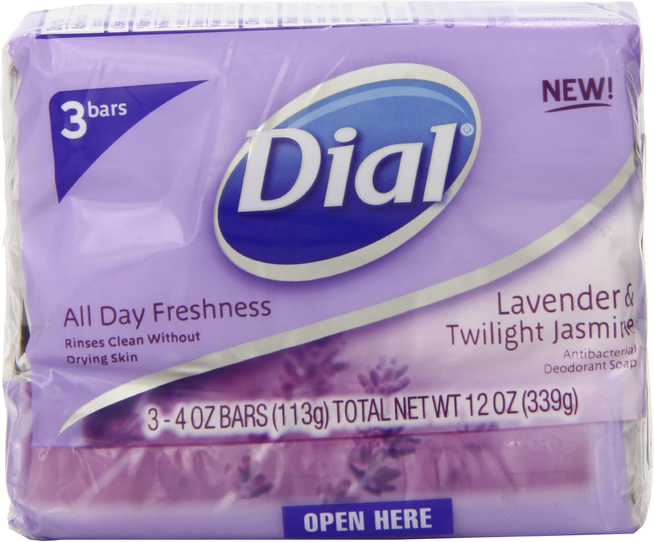 Dial Antibacterial Deodorant Soap Lavender & Twilight Jasmine - 3 CT