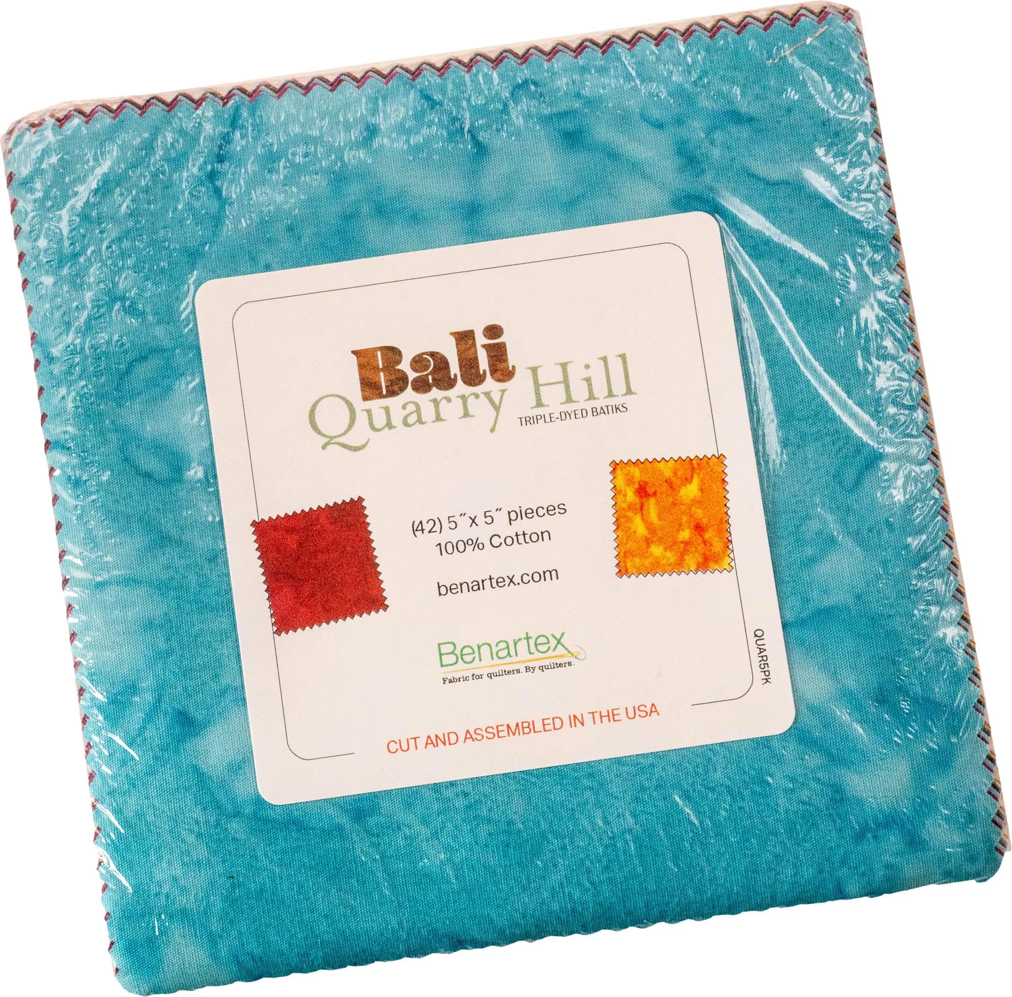Bali Batik Quarry Hill 5X5 Pack 42 5-inch Squares Charm Pack Benartex, Assorted (QUAR5PK)