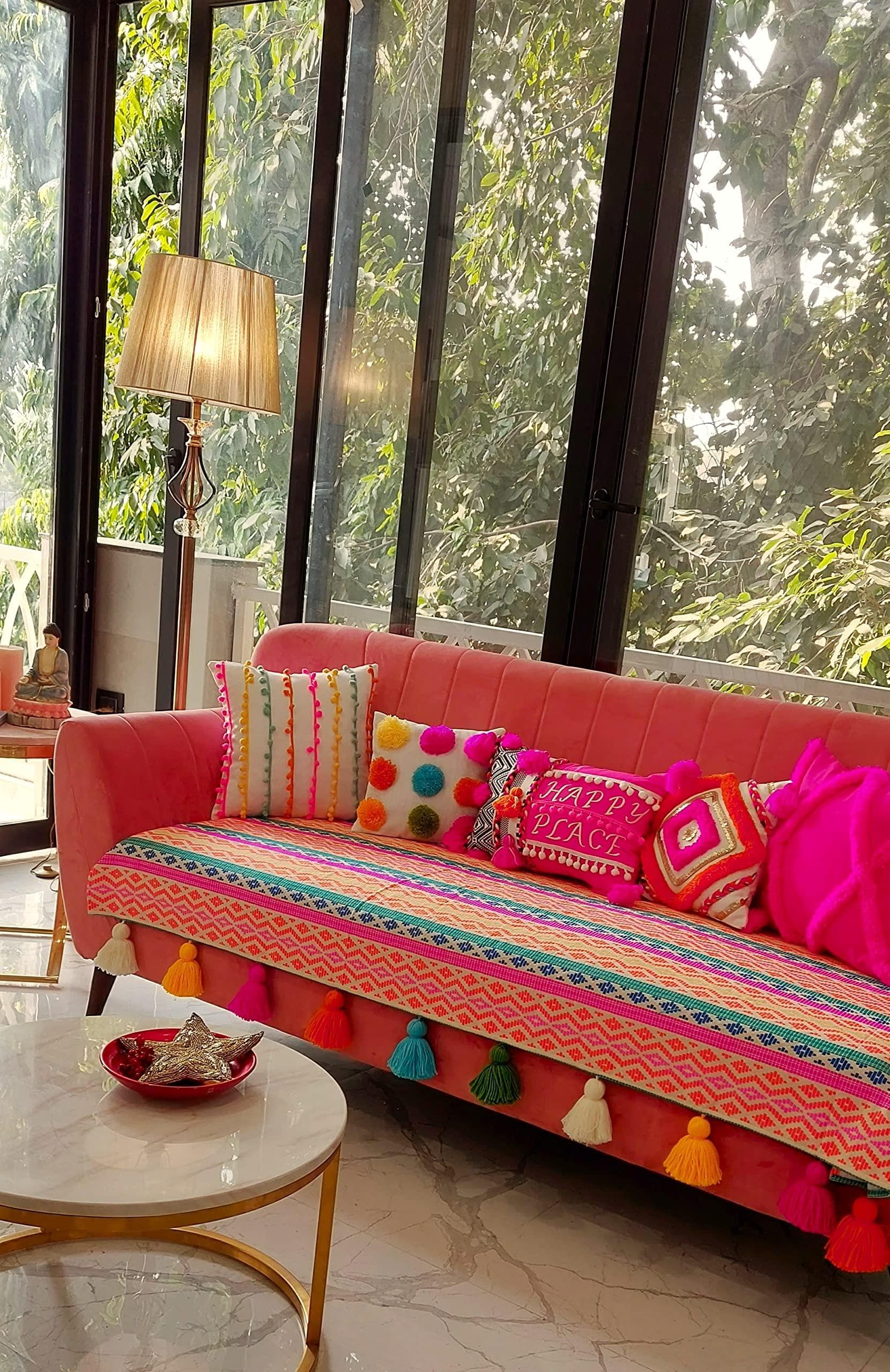 WWW.THROWPILLOW.IN L Shape Sofa Cover 7 Seater- Rainbow Sofa Cover for L-Shaped Sofa-3 Seater+3 Seater+Corner,7 Seater L Shape Corner Sofa Cover Throw with Tassels, Coverage: 3 Sofa Seat Covers (B0BCGKG14H) Amazon Price History, Amazon Price Tracker