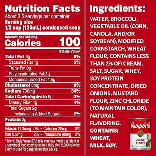 Miniatura 2 de Campbell's Crema condensada de sopa de brócoli, lata de 10.5 oz