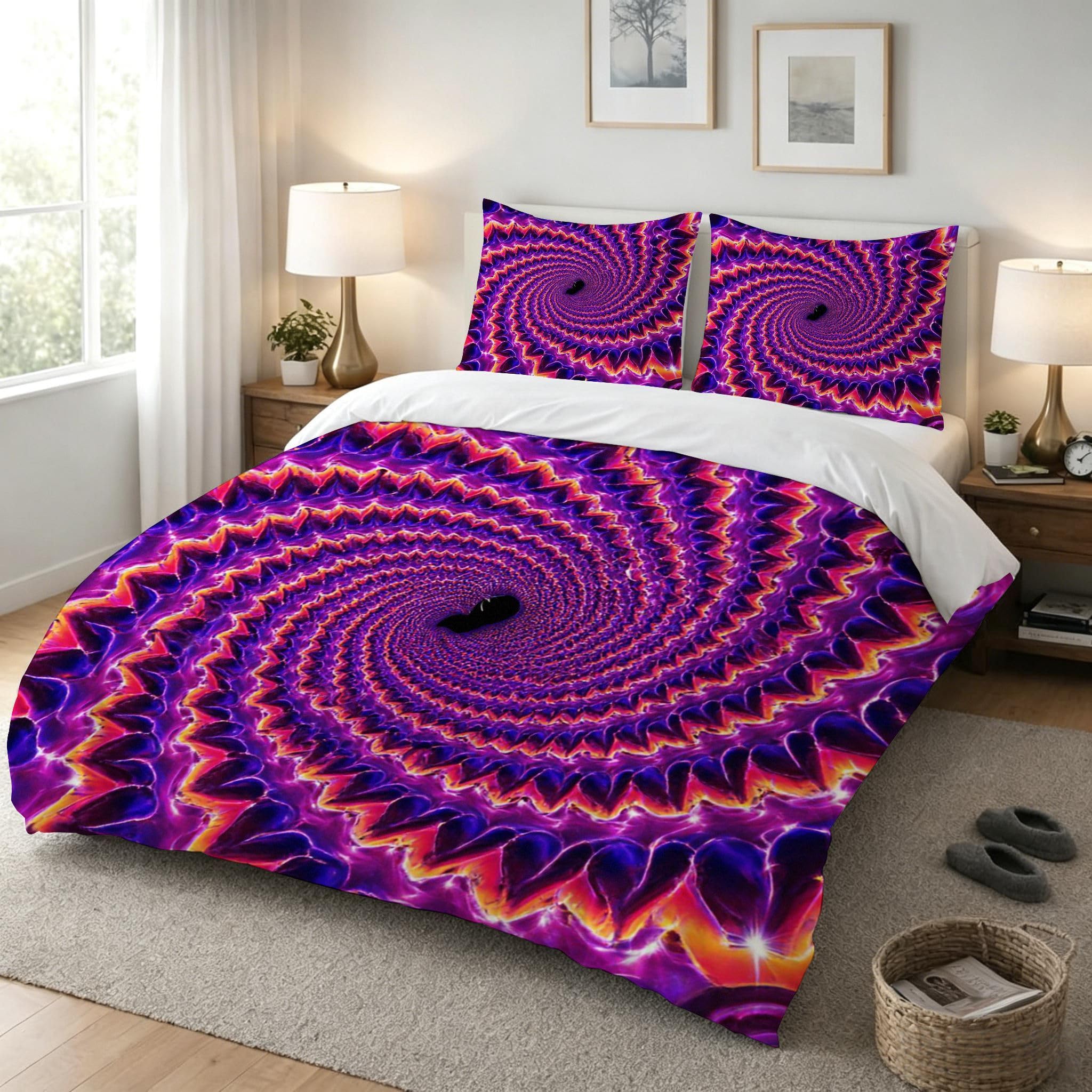 Funda Nórdica Cama 180, 240x260 cm Cuadro Morado, AQ2394