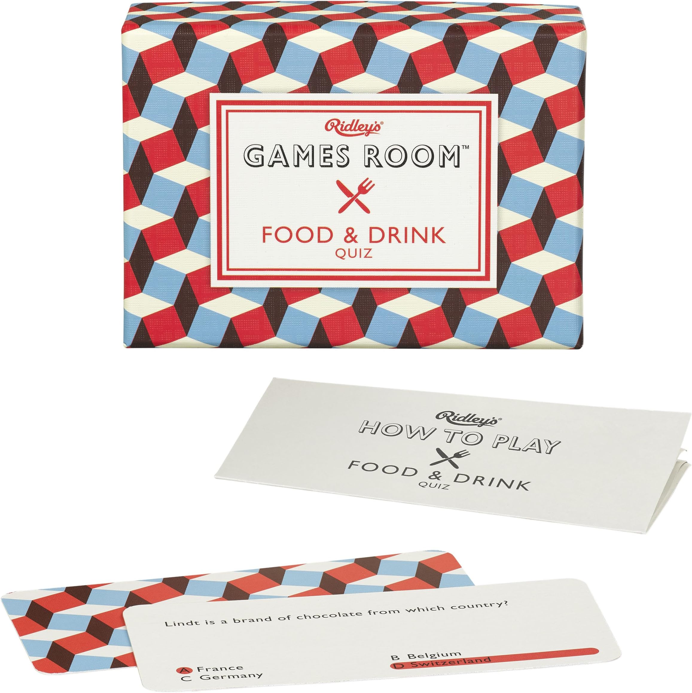 Ridley’s Food and Drink Quiz Card Game – Trivia Card Game for Kids and Adults – 2+ Players – Includes 140 Unique Question Cards – Fun Family Game – Makes a Great Gift