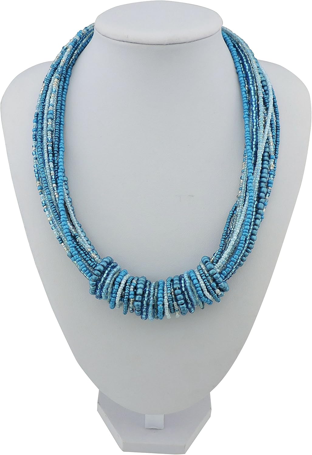 Bocar Chunky Statement Colorful Seed Beads Women Choker Collar Necklace - Image 2