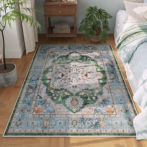 Miniatura 235 de Rugcomf Tapete para puerta interior, 2 x 3, lavable a máquina, tapete antideslizante de pelo bajo, para entrada, cocina, puerta principal, entrada