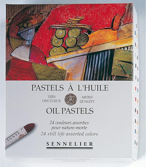Sennelier Cardboard Oil Pastel Set, 24 Count (Pack of 1), Still Life