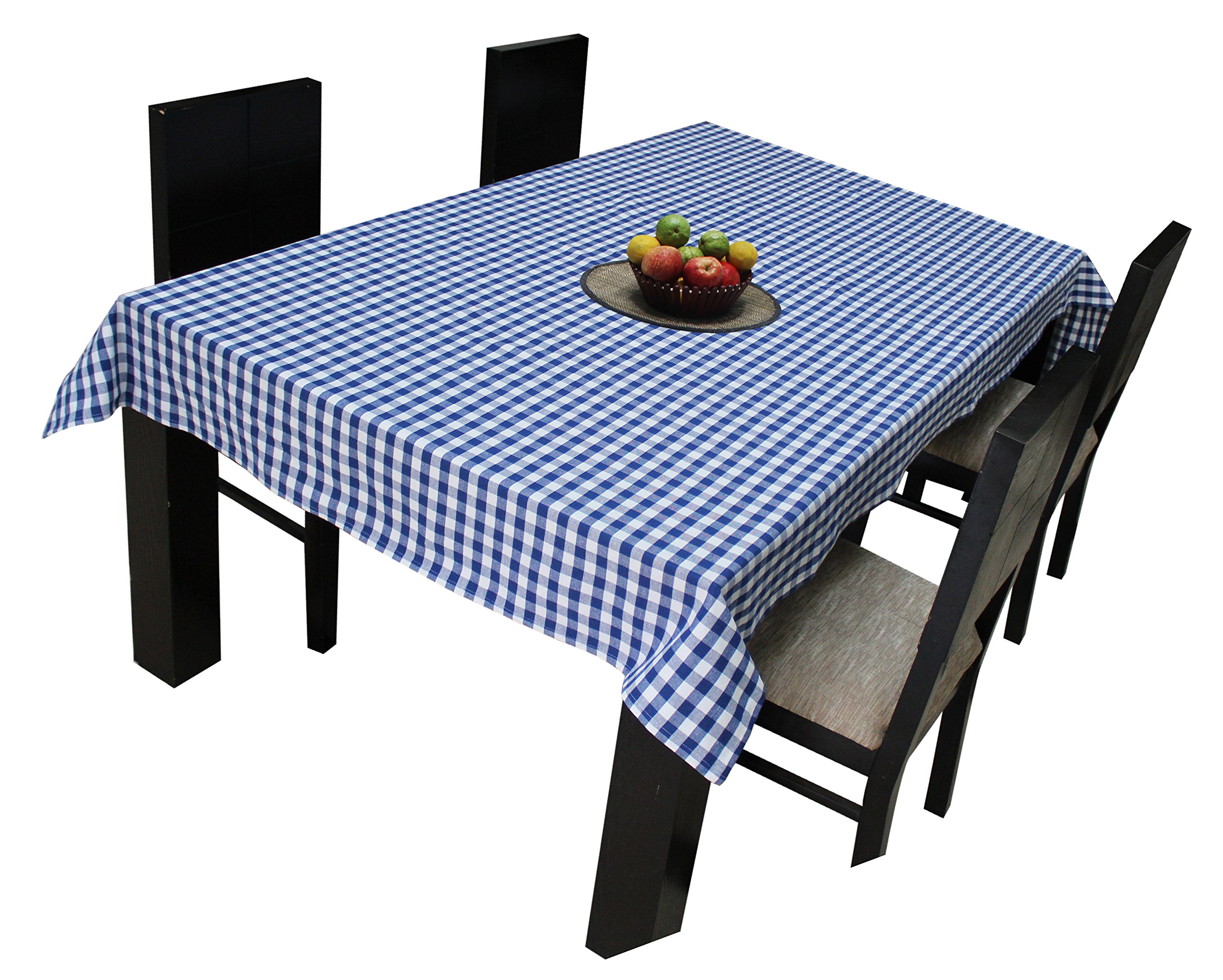 Airwill Branded, 100% Cotton Gingham Checks with Multicolor Combos of 4/6 Seater Tablecloth, Sized 140cm Width and 140cm Length-picture-24
