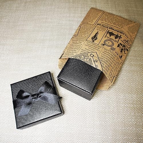 Miniatura 2 de CuteBox Bolsas de regalo de papel kraft de papel de estraza de papel de periódico de 5 x 7 pulgadas, 300 unidades para mercancía, venta al por