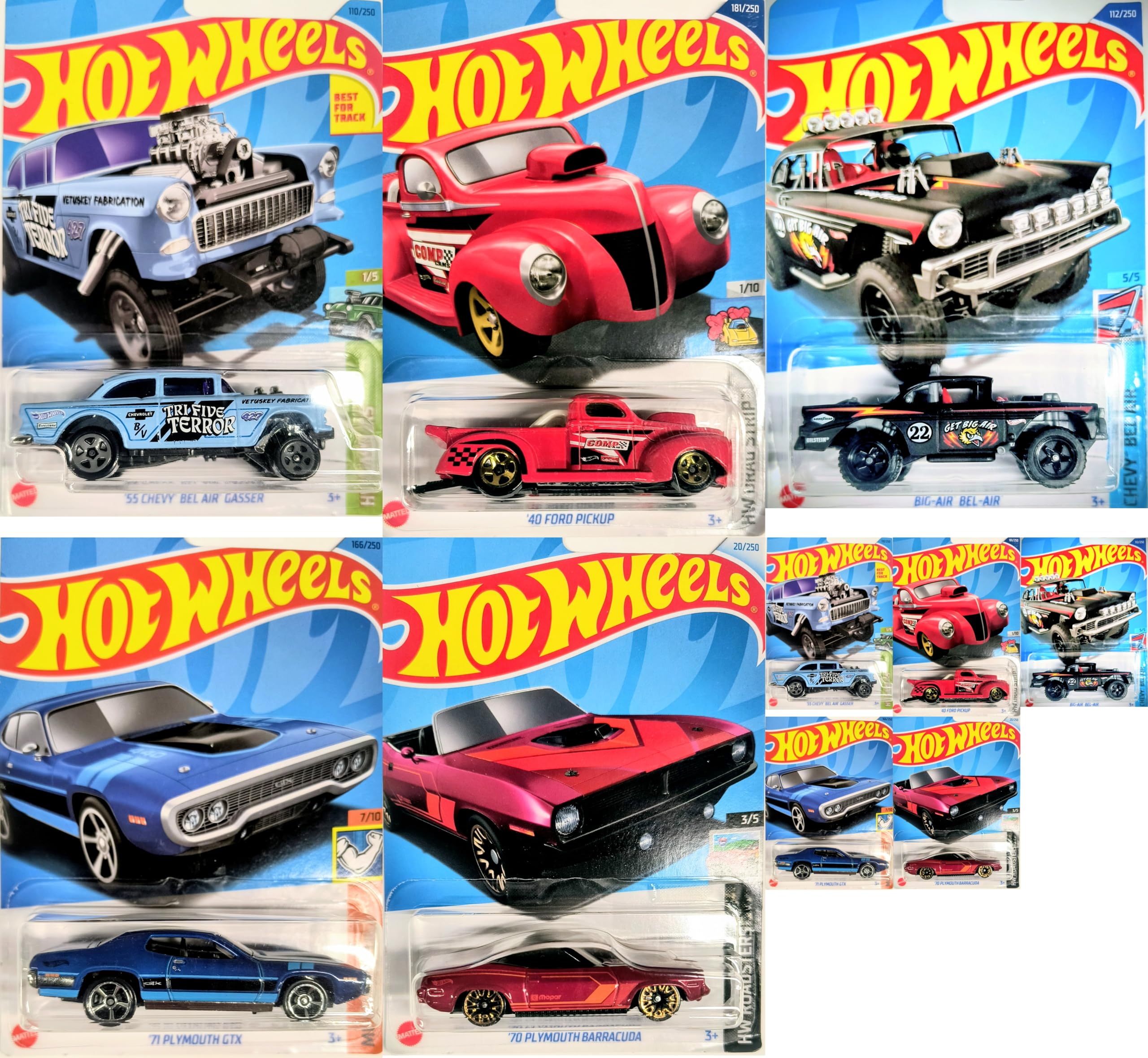 Amazon | Hot Wheels クラシックホットロッド 1:64スケール 5台