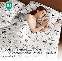 Vista 2 de Bedsure Sábanas de 100% algodón, juego de sábanas tamaño individual, ultra suave y cómodo, sábana individual de algodón con bolsillo profundo