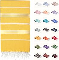 Vista 20 de PARK&OZ - Toalla de playa turca de gran tamaño, 100% algodón, secado rápido y sin arena, 72 x 40 pulgadas, ultra absorbente, ligera y compacta Blanco