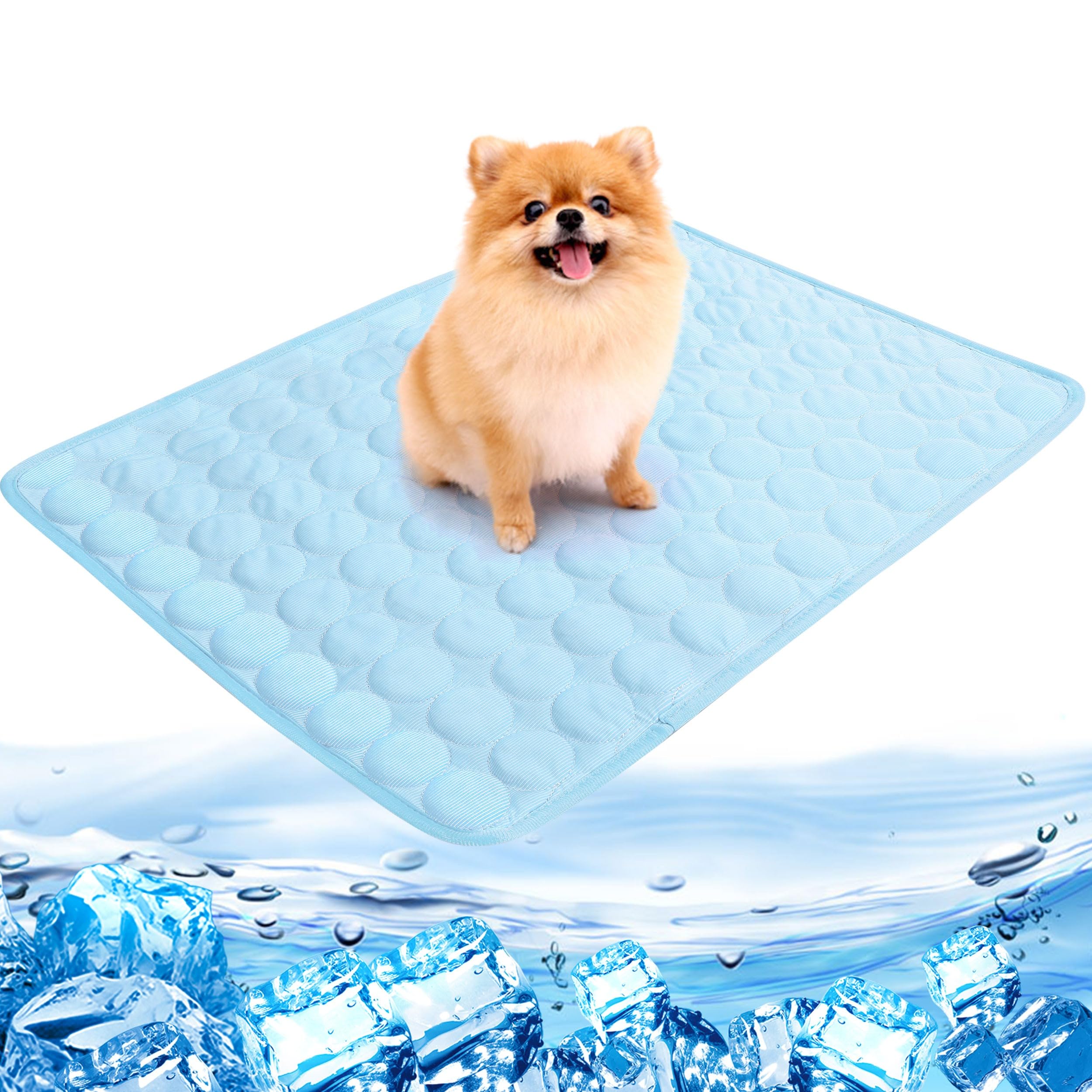 Heflashor Dog Cooling Mat Large 150 * 100cm,Anti-Slip Pet Cooling Mat for Dog And Cat,Non-Toxic Gel Self Cooling Bed,Pets Summer Cooling Mat for Cats Puppy Rabbit Crates & Kennels(Light Blue)