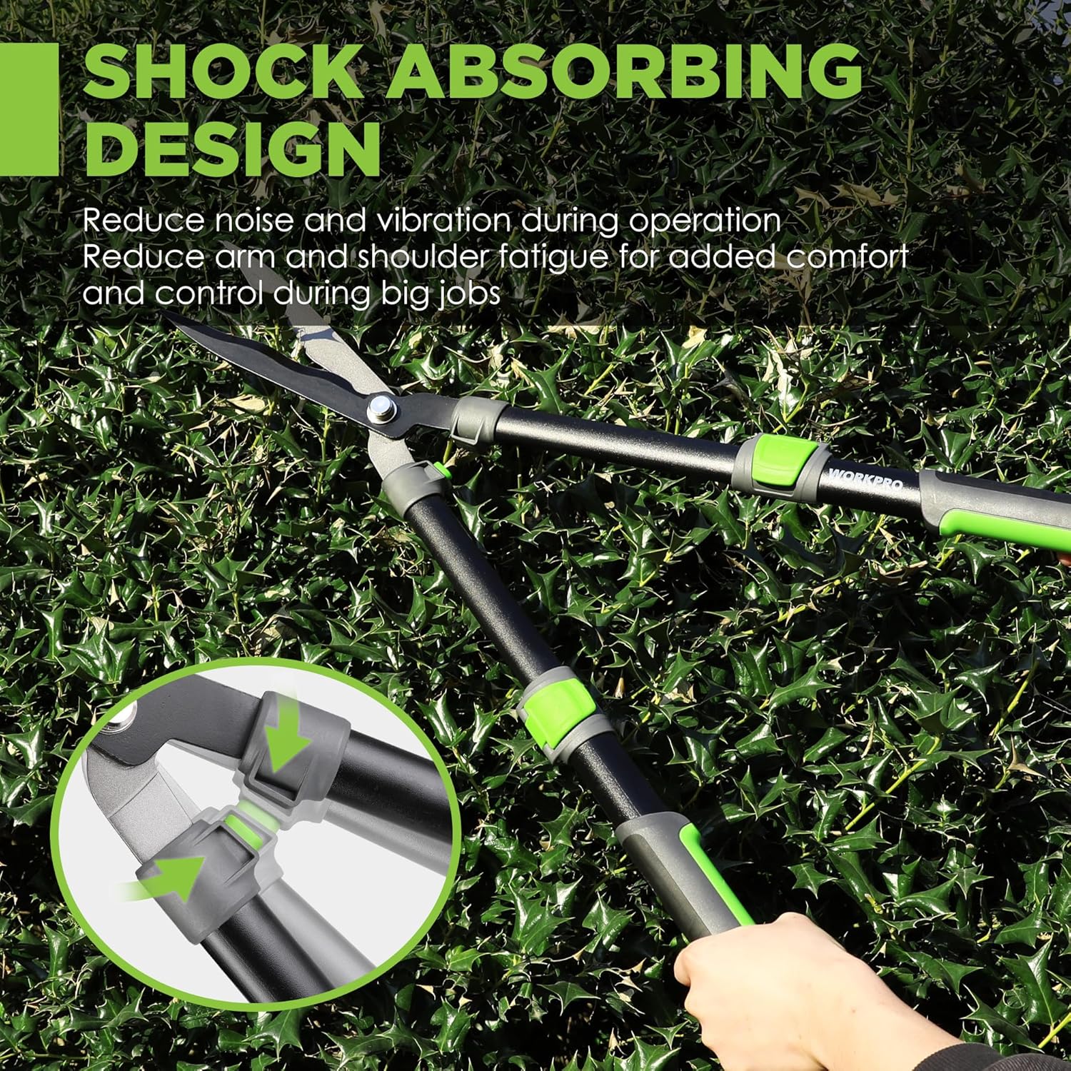 WORKPRO 6 Pairs Garden Gloves & Extendable Hedge Shears