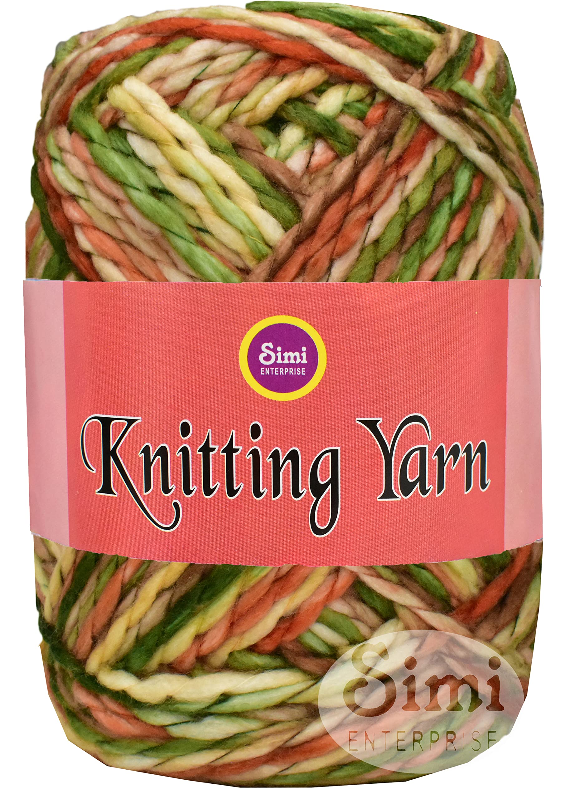 SIMI ENTERPRISE Knitting Yarn Thick Chunky Wool, Sumo Army 600 GMS Best Used with Knitting Needles-NH Art-HAH