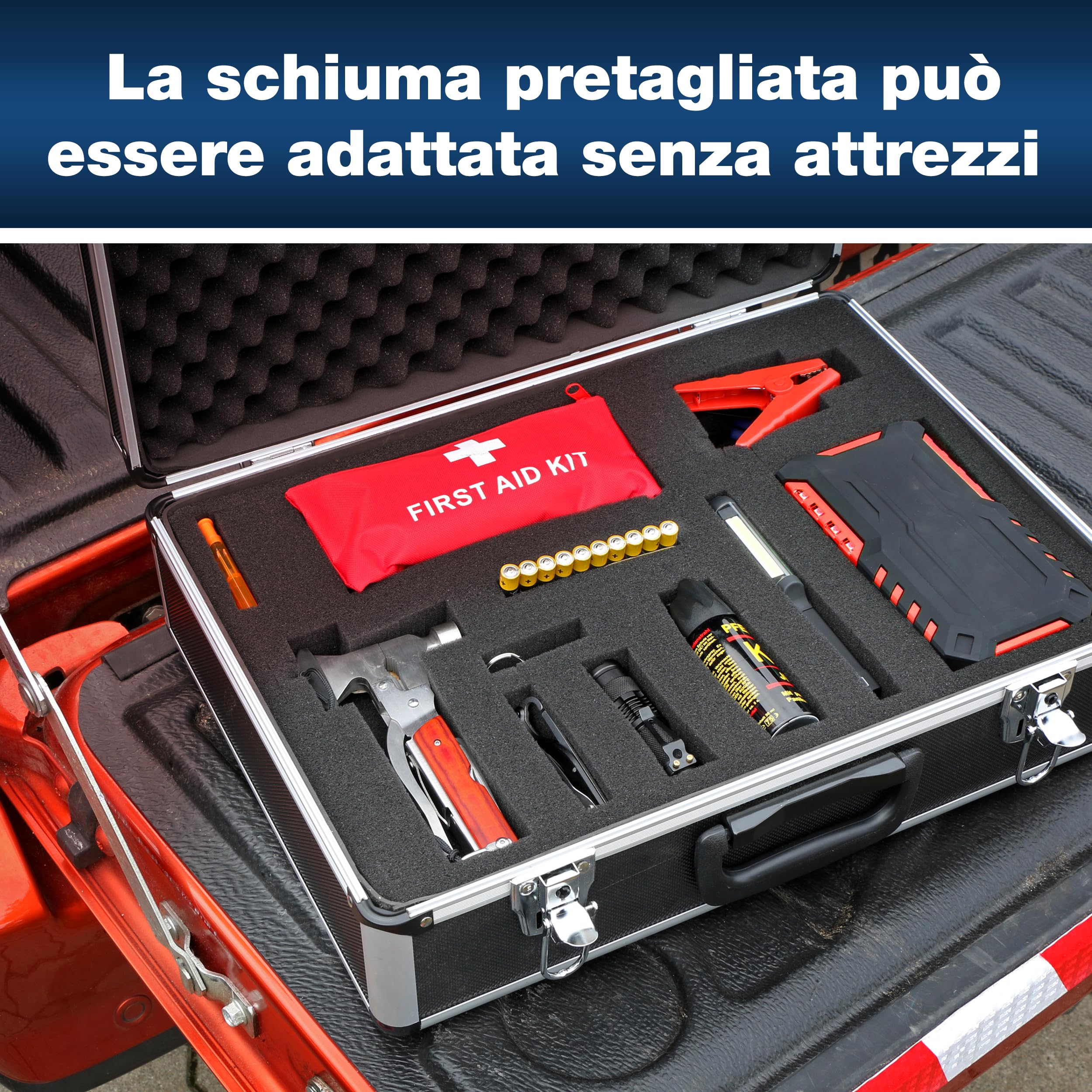 PeakTech P 7310 valigetta universale XL, 460 x 330 x 150 mm con imbottitura a dadi in schiuma, 1 pezzo
