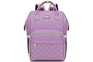 Purple Diaper Bag Backpack for Moms and Dads