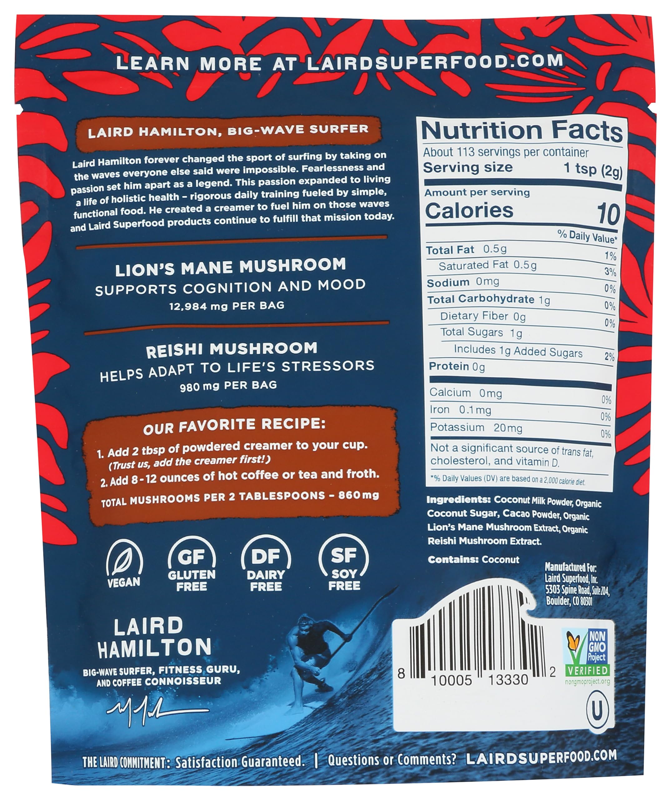 Laird Superfood Mocha Superfood Creamer 8 Oz — view 2