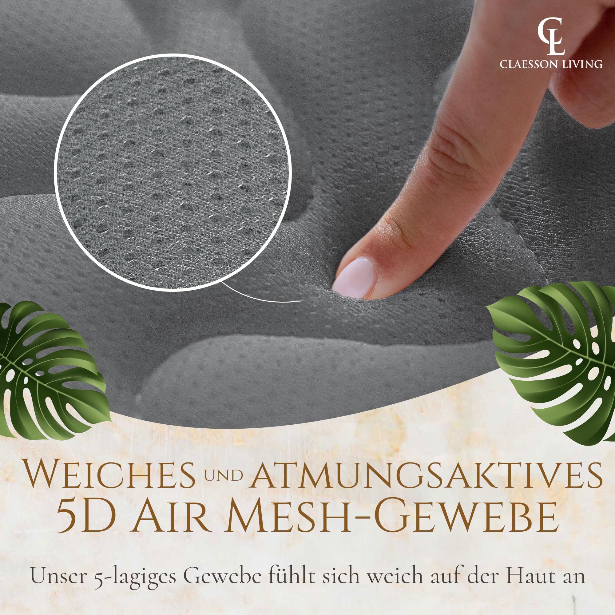 Badewannenkissen Ganzkörper Badekissen (125x43cm) - Badewannenmatte mit Kopfstütze unterstützt Nacken, Rücken und Beine - Mit Wasch- und Reisebeutel und Hängehaken für schnelles Trocknen - Grau