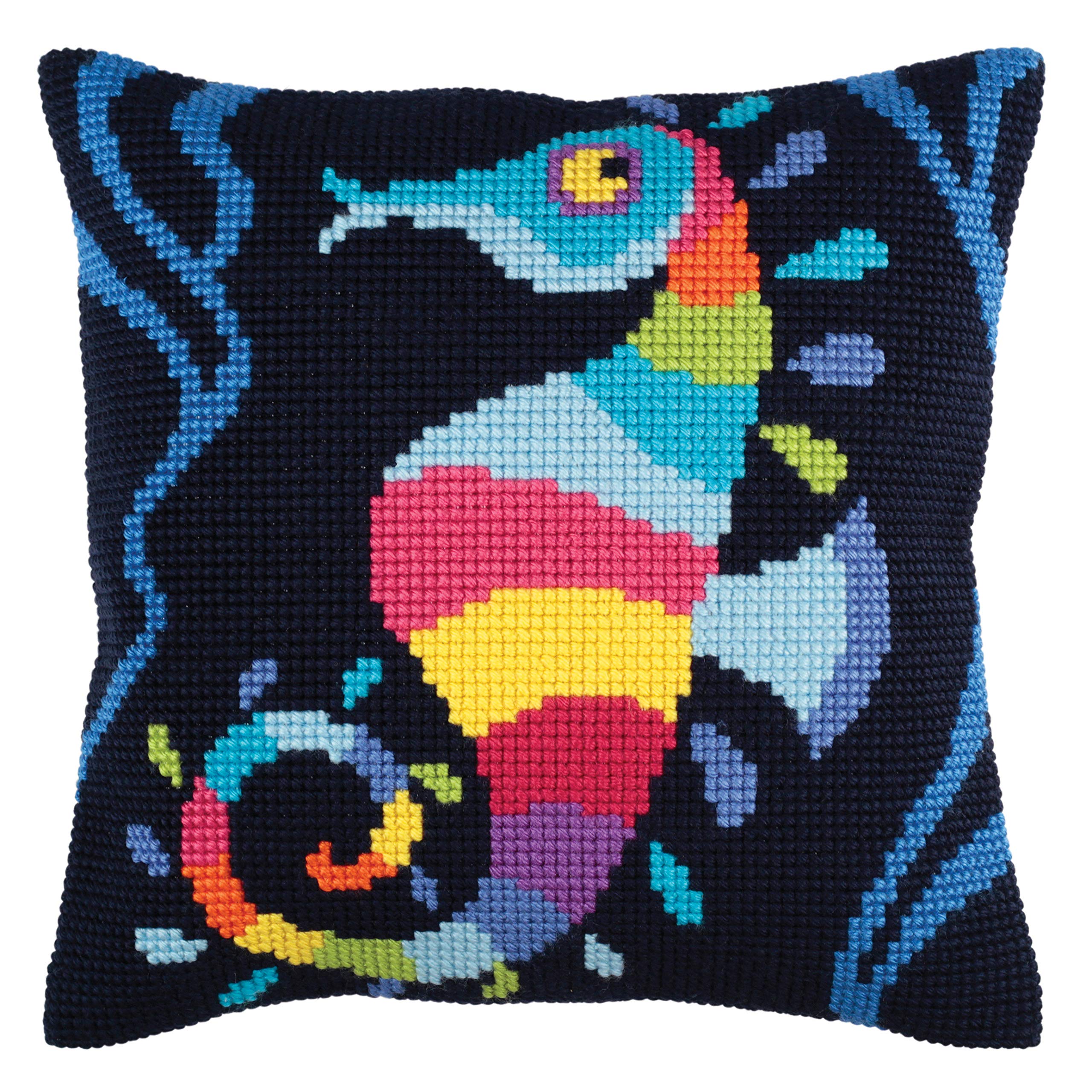 Collection D'Art Cushion KIT/SEA MOSAIC/40 X 40, Multi, 40 x 40cm