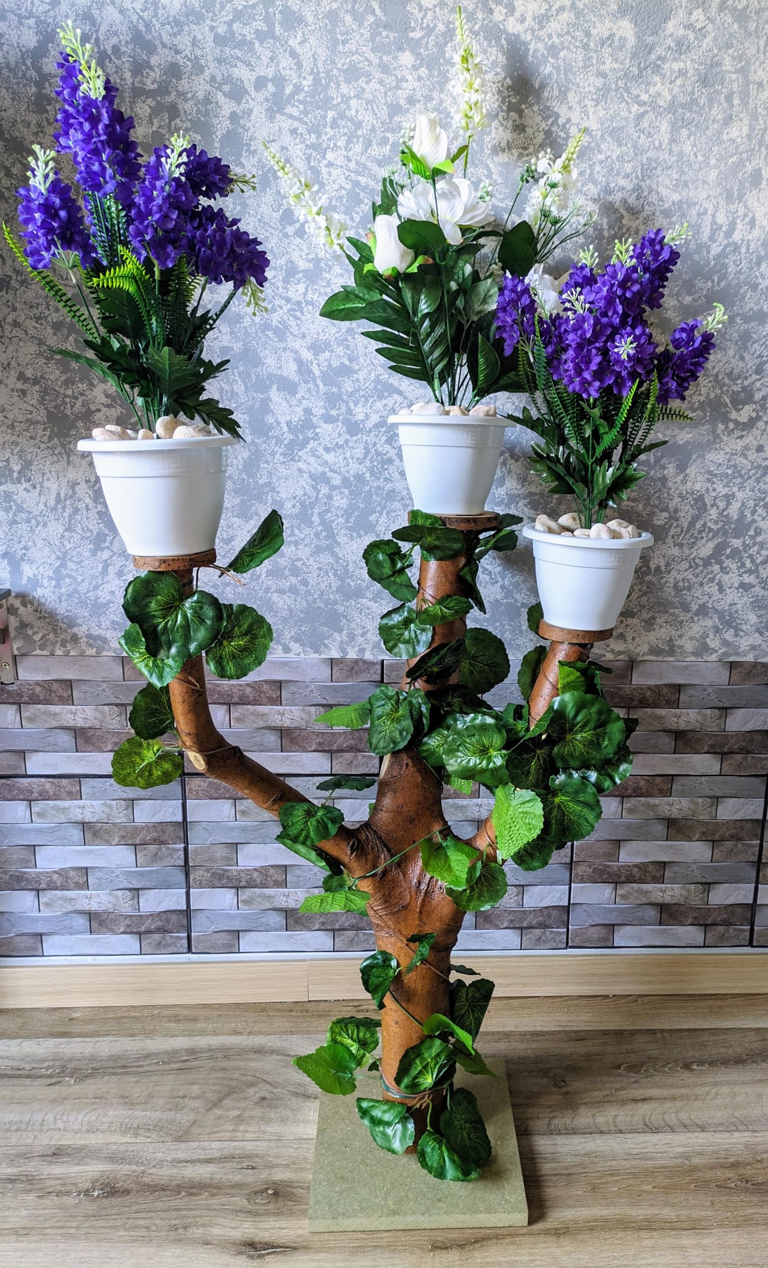 Árboles/macetero artesanales, complemento lujoso de decoración, adorno navideño para el hogar, luces navideñas, regalo aniversario, san valentín, CALIDAD PREMIUM. (A) árbol + luces
