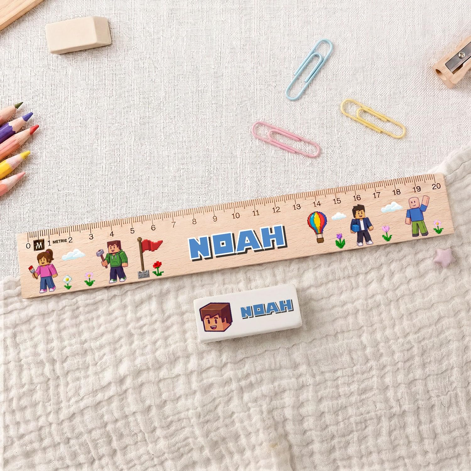 GRAVURZEILE Kleines Schulset für Kinder - Blockhelden - Bundle zur Einschulung