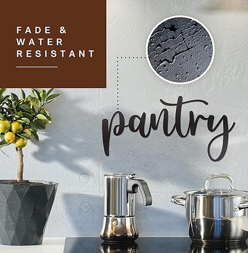 Miniatura 5 de Vivegate Letrero de metal para pared de despensa, 15 x 8 pulgadas, decoración moderna de despensa de granja, letrero de metal grande para colgar