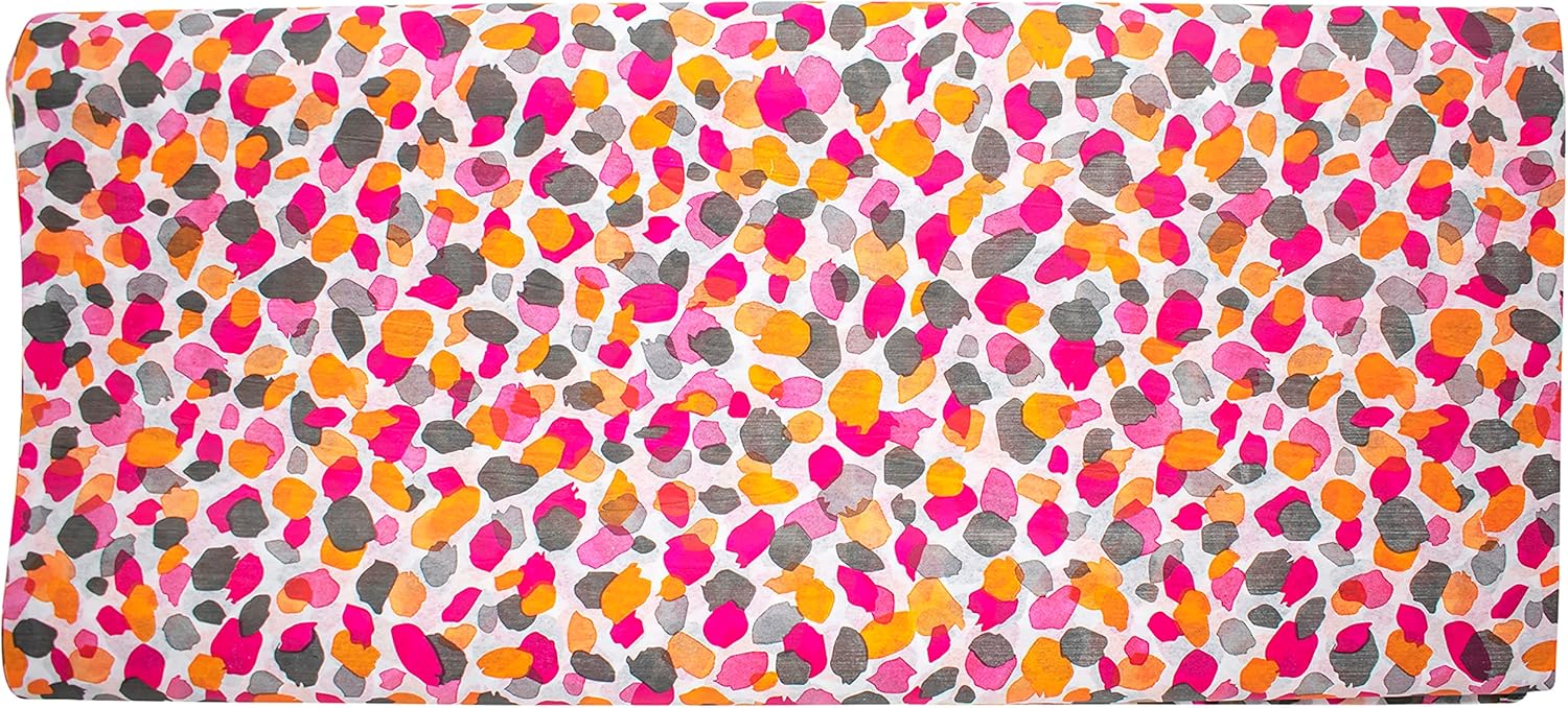Made in USA 50-Sheet Animal Print Gift Tissue Paper Pack, 20" X 30" (Jungle Spots)