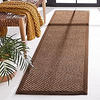 Vista 8 de Alfombra de área SAFAVIEH 8x11 - Colección de fibras naturales - Grande - Mármol, sisal, diseño tejido con borde (NF525C)